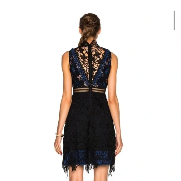 Self Portrait Clementine embroidered guipure lace dress